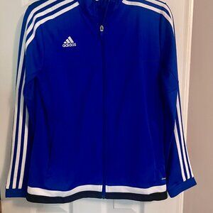 Adidas * Womens * ClimaCool Track Jacket 3 Stripe Zip Lightweight * Sz Med